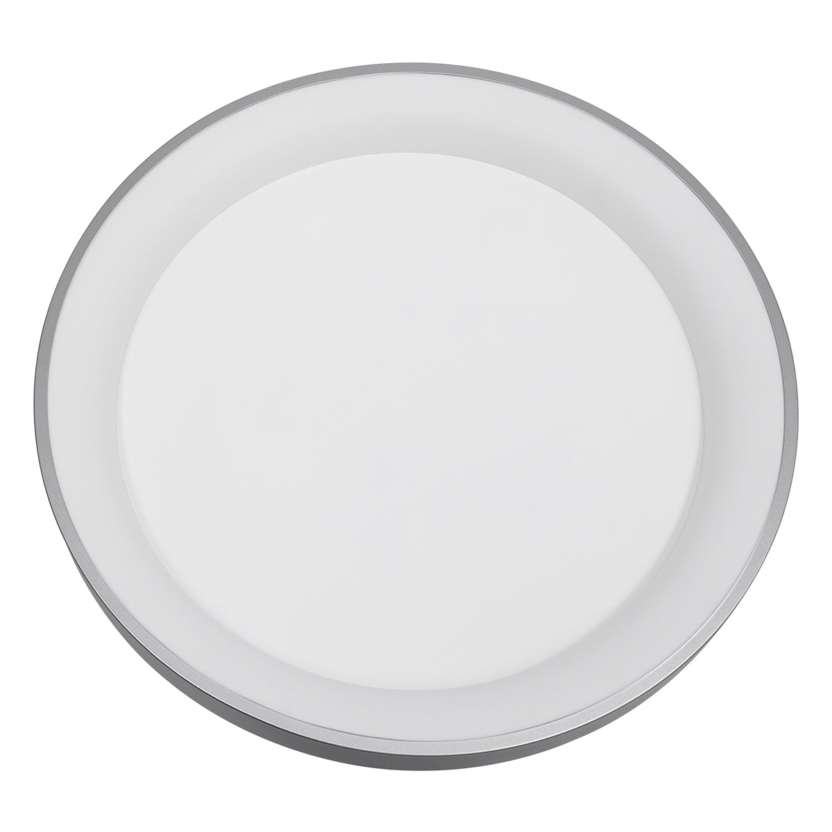 GloboStar® SALEM 61238 Πλαφονιέρα Οροφής Δαχτυλίδι-Κύκλος LED CCT 105W 12075lm 120° AC 220-240V - Εναλλαγή Φωτισμού μέσω Τηλεχειριστηρίου All In One Ψυχρό 6000k+Φυσικό 4500k+Θερμό 2700k Dimmable Φ60cm - Ασημί - 3 Years Warranty - ledmania.gr