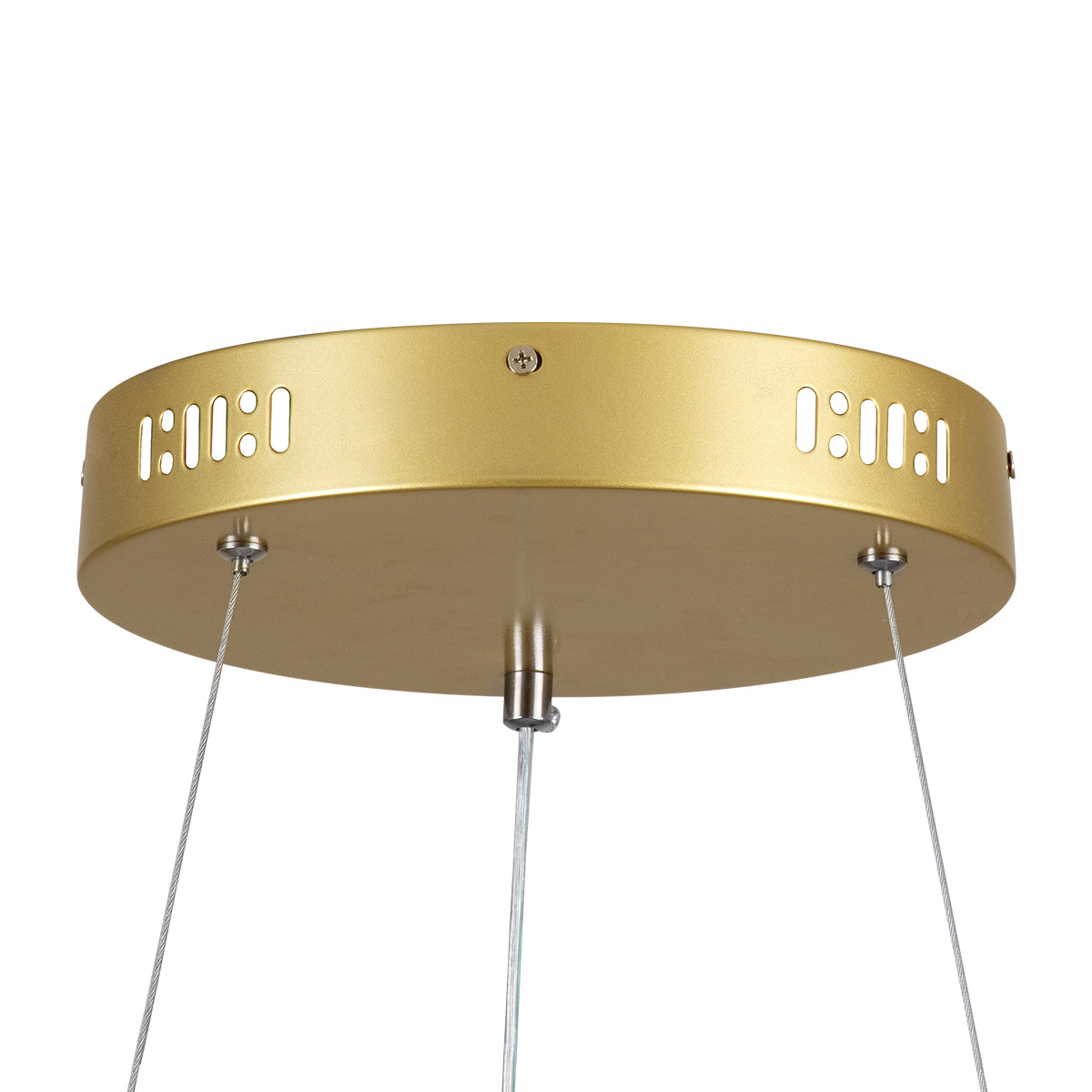 GLOBOSTAR® SALEM 61243 Μοντέρνο Κρεμαστό Φωτιστικό Οροφής LED 75W 8625lm 120° AC 220-240V IP20 Ρυθμιζόμενο Λευκό CCT με Χειριστήριο από 2700K έως 6000K Dimmable - Lumileds SMD Chip - Χρυσό - Μ45 x Π45 x Υ7cm - 3 Χρόνια Εγγύηση - ledmania.gr