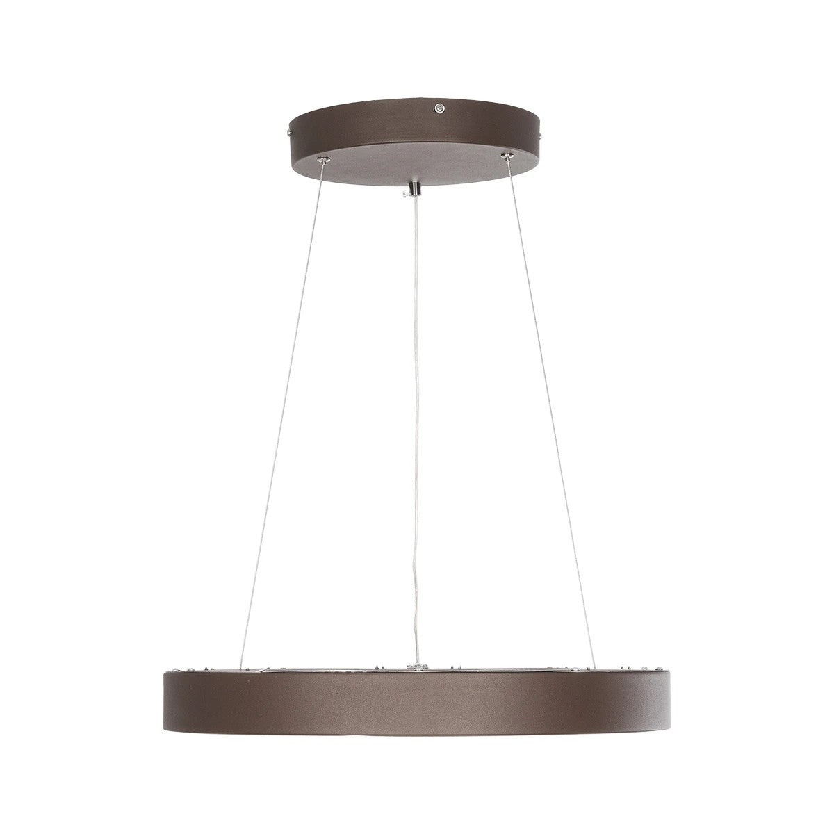 GLOBOSTAR® SALEM 61244 Μοντέρνο Κρεμαστό Φωτιστικό Οροφής LED 75W 8625lm 120° AC 220-240V IP20 Ρυθμιζόμενο Λευκό CCT με Χειριστήριο από 2700K έως 6000K Dimmable - Lumileds SMD Chip - Καφέ Ματ - Μ45 x Π45 x Υ6cm - 3 Χρόνια Εγγύηση