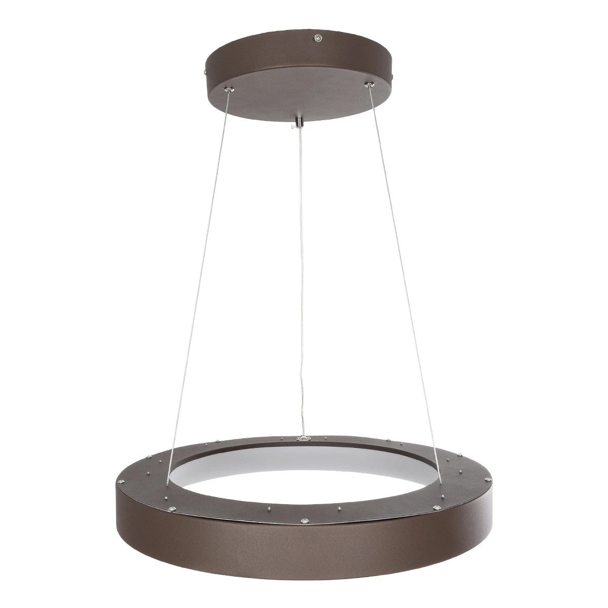 GLOBOSTAR® SALEM 61244 Μοντέρνο Κρεμαστό Φωτιστικό Οροφής LED 75W 8625lm 120° AC 220-240V IP20 Ρυθμιζόμενο Λευκό CCT με Χειριστήριο από 2700K έως 6000K Dimmable - Lumileds SMD Chip - Καφέ Ματ - Μ45 x Π45 x Υ6cm - 3 Χρόνια Εγγύηση