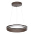 GLOBOSTAR® SALEM 61244 Μοντέρνο Κρεμαστό Φωτιστικό Οροφής LED 75W 8625lm 120° AC 220-240V IP20 Ρυθμιζόμενο Λευκό CCT με Χειριστήριο από 2700K έως 6000K Dimmable - Lumileds SMD Chip - Καφέ Ματ - Μ45 x Π45 x Υ6cm - 3 Χρόνια Εγγύηση