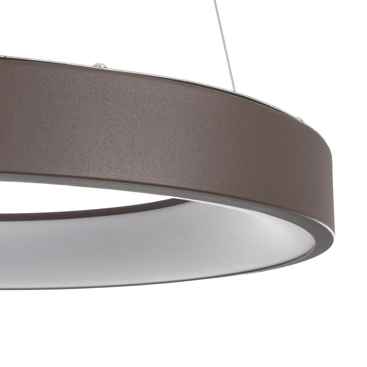 GLOBOSTAR® SALEM 61244 Μοντέρνο Κρεμαστό Φωτιστικό Οροφής LED 75W 8625lm 120° AC 220-240V IP20 Ρυθμιζόμενο Λευκό CCT με Χειριστήριο από 2700K έως 6000K Dimmable - Lumileds SMD Chip - Καφέ Ματ - Μ45 x Π45 x Υ6cm - 3 Χρόνια Εγγύηση