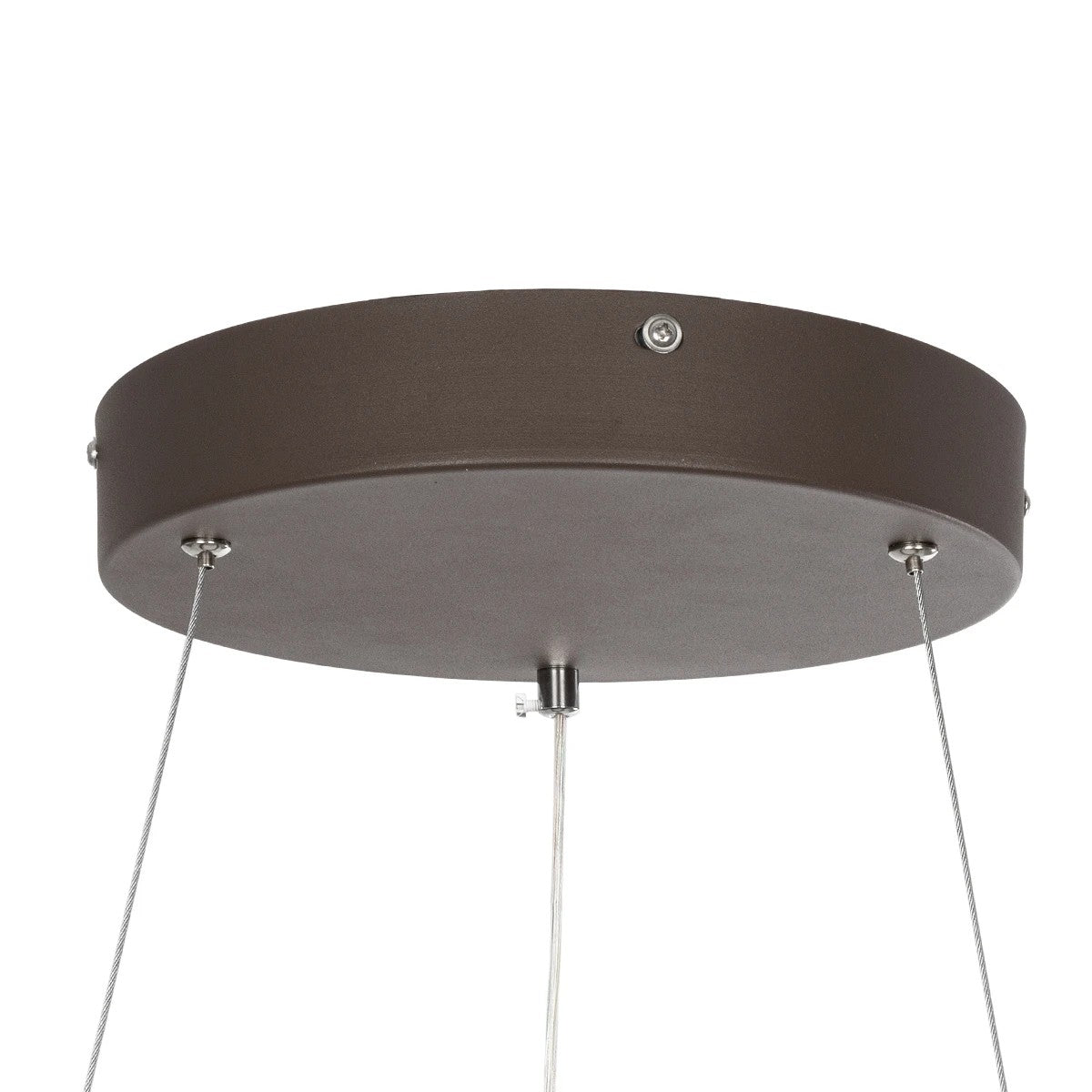 GLOBOSTAR® SALEM 61244 Μοντέρνο Κρεμαστό Φωτιστικό Οροφής LED 75W 8625lm 120° AC 220-240V IP20 Ρυθμιζόμενο Λευκό CCT με Χειριστήριο από 2700K έως 6000K Dimmable - Lumileds SMD Chip - Καφέ Ματ - Μ45 x Π45 x Υ6cm - 3 Χρόνια Εγγύηση