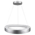 GloboStar® SALEM 61246 Κρεμαστή Πλαφονιέρα Οροφής Δαχτυλίδι-Κύκλος LED CCT 105W 12075lm 120° AC 220-240V - Εναλλαγή Φωτισμού μέσω Τηλεχειριστηρίου All In One Ψυχρό 6000k+Φυσικό 4500k+Θερμό 2700k Dimmable Φ60cm - Ασημί - 3 Years Warranty - ledmania.gr