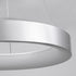 GloboStar® SALEM 61246 Κρεμαστή Πλαφονιέρα Οροφής Δαχτυλίδι-Κύκλος LED CCT 105W 12075lm 120° AC 220-240V - Εναλλαγή Φωτισμού μέσω Τηλεχειριστηρίου All In One Ψυχρό 6000k+Φυσικό 4500k+Θερμό 2700k Dimmable Φ60cm - Ασημί - 3 Years Warranty - ledmania.gr