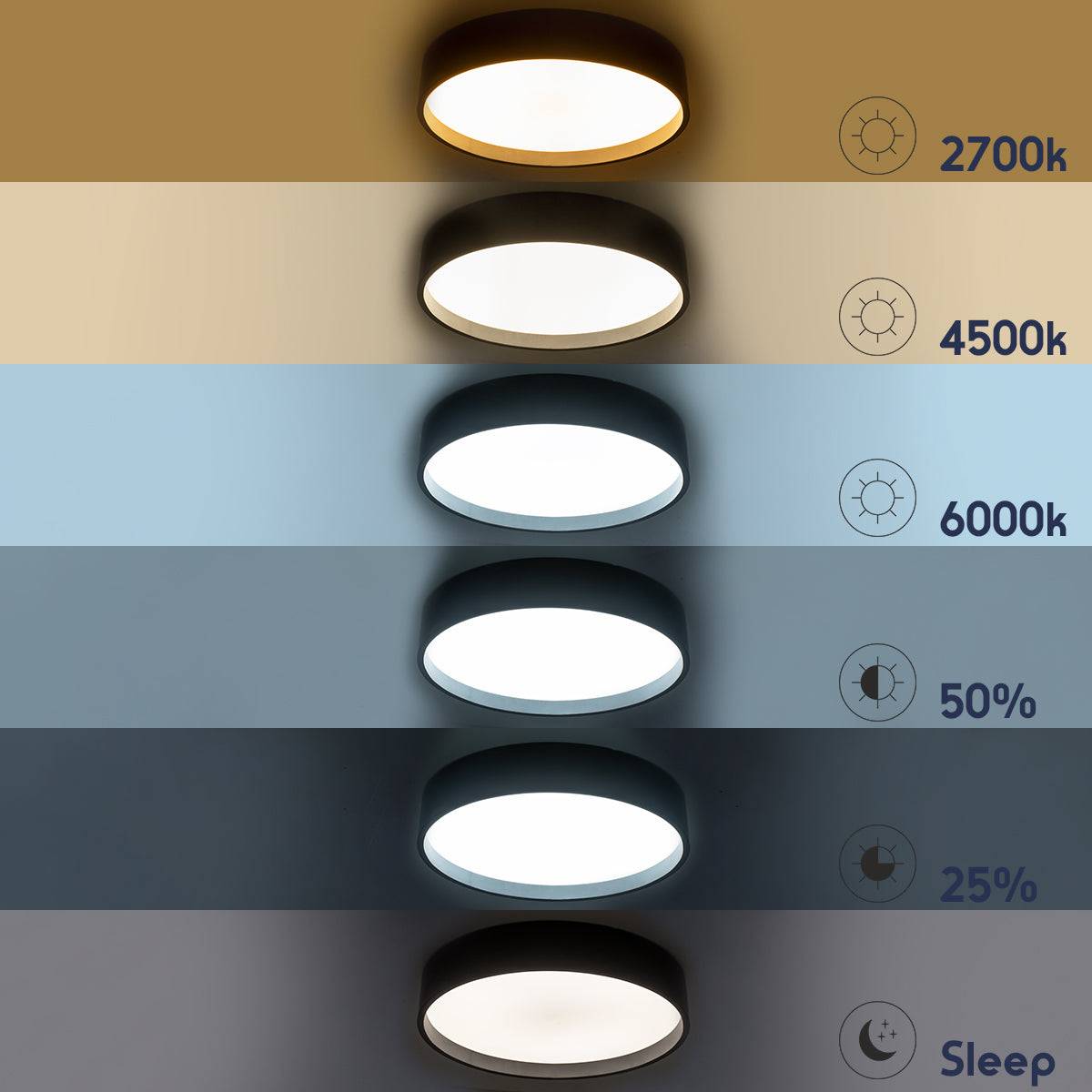 GLOBOSTAR® NARNIA 61257 Μοντέρνο Φωτιστικό Οροφής LED 75W 8625lm 120° AC 220-240V IP20 Ρυθμιζόμενο Λευκό CCT με Χειριστήριο από 2700K έως 6000K Dimmable - Lumileds SMD Chip - Μαύρο Ματ - Μ45 x Π45 x Υ8cm - 3 Χρόνια Εγγύηση