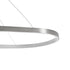 GLOBOSTAR® BOLIVAR 61273 Μοντέρνο Κρεμαστό Φωτιστικό Οροφής LED 54W 6210lm 360° AC 220-240V IP20 Ρυθμιζόμενο Λευκό CCT με Χειριστήριο από 2700K έως 6000K Dimmable - Lumileds SMD Chip - Νίκελ Βούρτσας - Μ120 x Π30 x Υ2cm - 3 Χρόνια Εγγύηση - ledmania.gr