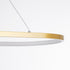 GLOBOSTAR® BOLIVAR 61274 Μοντέρνο Κρεμαστό Φωτιστικό Οροφής LED 54W 6210lm 360° AC 220-240V IP20 Ρυθμιζόμενο Λευκό CCT με Χειριστήριο από 2700K έως 6000K Dimmable - Lumileds SMD Chip - Χρυσό Βούρτσας - Μ120 x Π30 x Υ2cm - 3 Χρόνια Εγγύηση - ledmania.gr