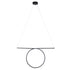 GLOBOSTAR® ROME 61294 Μοντέρνο Κρεμαστό Φωτιστικό Οροφής LED 24W 2640lm 200° AC 220-240V IP20 Ρυθμιζόμενο Λευκό CCT με On/Off 2700K/4500K/6000K - Lumileds SMD Chip - Μαύρο Ματ - Μ65.5 x Π4 x Υ33cm - 3 Χρόνια Εγγύηση - ledmania.gr