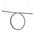 GLOBOSTAR® ROME 61294 Μοντέρνο Κρεμαστό Φωτιστικό Οροφής LED 24W 2640lm 200° AC 220-240V IP20 Ρυθμιζόμενο Λευκό CCT με On/Off 2700K/4500K/6000K - Lumileds SMD Chip - Μαύρο Ματ - Μ65.5 x Π4 x Υ33cm - 3 Χρόνια Εγγύηση - ledmania.gr