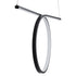GLOBOSTAR® ROME 61294 Μοντέρνο Κρεμαστό Φωτιστικό Οροφής LED 24W 2640lm 200° AC 220-240V IP20 Ρυθμιζόμενο Λευκό CCT με On/Off 2700K/4500K/6000K - Lumileds SMD Chip - Μαύρο Ματ - Μ65.5 x Π4 x Υ33cm - 3 Χρόνια Εγγύηση - ledmania.gr
