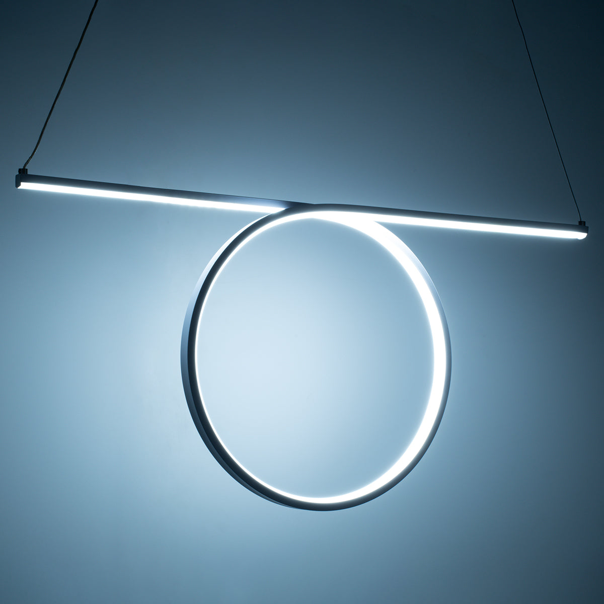 GLOBOSTAR® ROME 61295 Μοντέρνο Κρεμαστό Φωτιστικό Οροφής LED 24W 2640lm 200° AC 220-240V IP20 Ρυθμιζόμενο Λευκό CCT με On/Off 2700K/4500K/6000K - Lumileds SMD Chip - Λευκό Ματ - Μ65.5 x Π4 x Υ33cm - 3 Χρόνια Εγγύηση - ledmania.gr