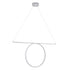 GLOBOSTAR® ROME 61295 Μοντέρνο Κρεμαστό Φωτιστικό Οροφής LED 24W 2640lm 200° AC 220-240V IP20 Ρυθμιζόμενο Λευκό CCT με On/Off 2700K/4500K/6000K - Lumileds SMD Chip - Λευκό Ματ - Μ65.5 x Π4 x Υ33cm - 3 Χρόνια Εγγύηση - ledmania.gr