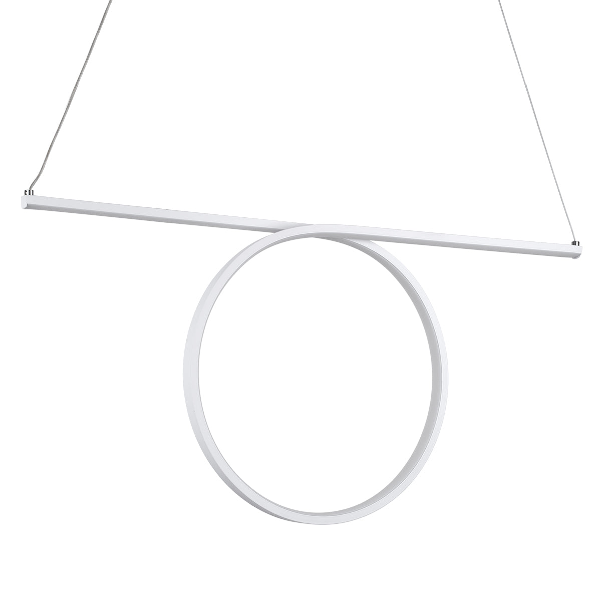 GLOBOSTAR® ROME 61295 Μοντέρνο Κρεμαστό Φωτιστικό Οροφής LED 24W 2640lm 200° AC 220-240V IP20 Ρυθμιζόμενο Λευκό CCT με On/Off 2700K/4500K/6000K - Lumileds SMD Chip - Λευκό Ματ - Μ65.5 x Π4 x Υ33cm - 3 Χρόνια Εγγύηση - ledmania.gr