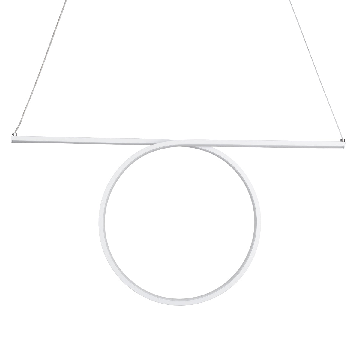 GLOBOSTAR® ROME 61295 Μοντέρνο Κρεμαστό Φωτιστικό Οροφής LED 24W 2640lm 200° AC 220-240V IP20 Ρυθμιζόμενο Λευκό CCT με On/Off 2700K/4500K/6000K - Lumileds SMD Chip - Λευκό Ματ - Μ65.5 x Π4 x Υ33cm - 3 Χρόνια Εγγύηση - ledmania.gr