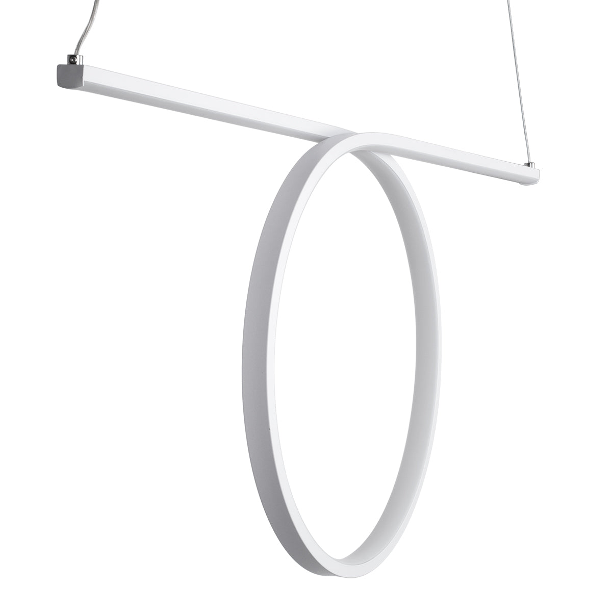 GLOBOSTAR® ROME 61295 Μοντέρνο Κρεμαστό Φωτιστικό Οροφής LED 24W 2640lm 200° AC 220-240V IP20 Ρυθμιζόμενο Λευκό CCT με On/Off 2700K/4500K/6000K - Lumileds SMD Chip - Λευκό Ματ - Μ65.5 x Π4 x Υ33cm - 3 Χρόνια Εγγύηση - ledmania.gr