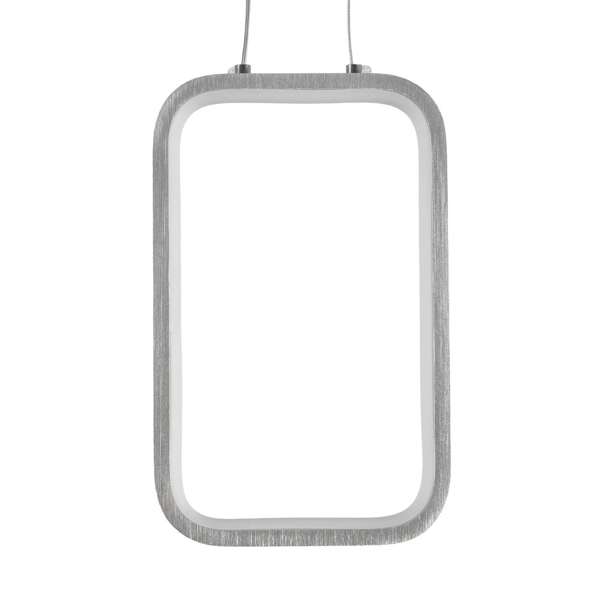 GLOBOSTAR® DEROBA 61300 Μοντέρνο Κρεμαστό Φωτιστικό Οροφής LED 12W 1320lm 360° AC 220-240V IP20 Ρυθμιζόμενο Λευκό CCT με On/Off 2700K/4500K/6000K - Lumileds SMD Chip - Νίκελ Βούρτσας - Μ16 x Π1.6 x Υ25.5cm - 3 Χρόνια Εγγύηση