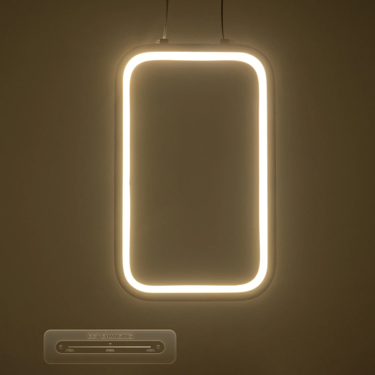 GLOBOSTAR® DEROBA 61300 Μοντέρνο Κρεμαστό Φωτιστικό Οροφής LED 12W 1320lm 360° AC 220-240V IP20 Ρυθμιζόμενο Λευκό CCT με On/Off 2700K/4500K/6000K - Lumileds SMD Chip - Νίκελ Βούρτσας - Μ16 x Π1.6 x Υ25.5cm - 3 Χρόνια Εγγύηση