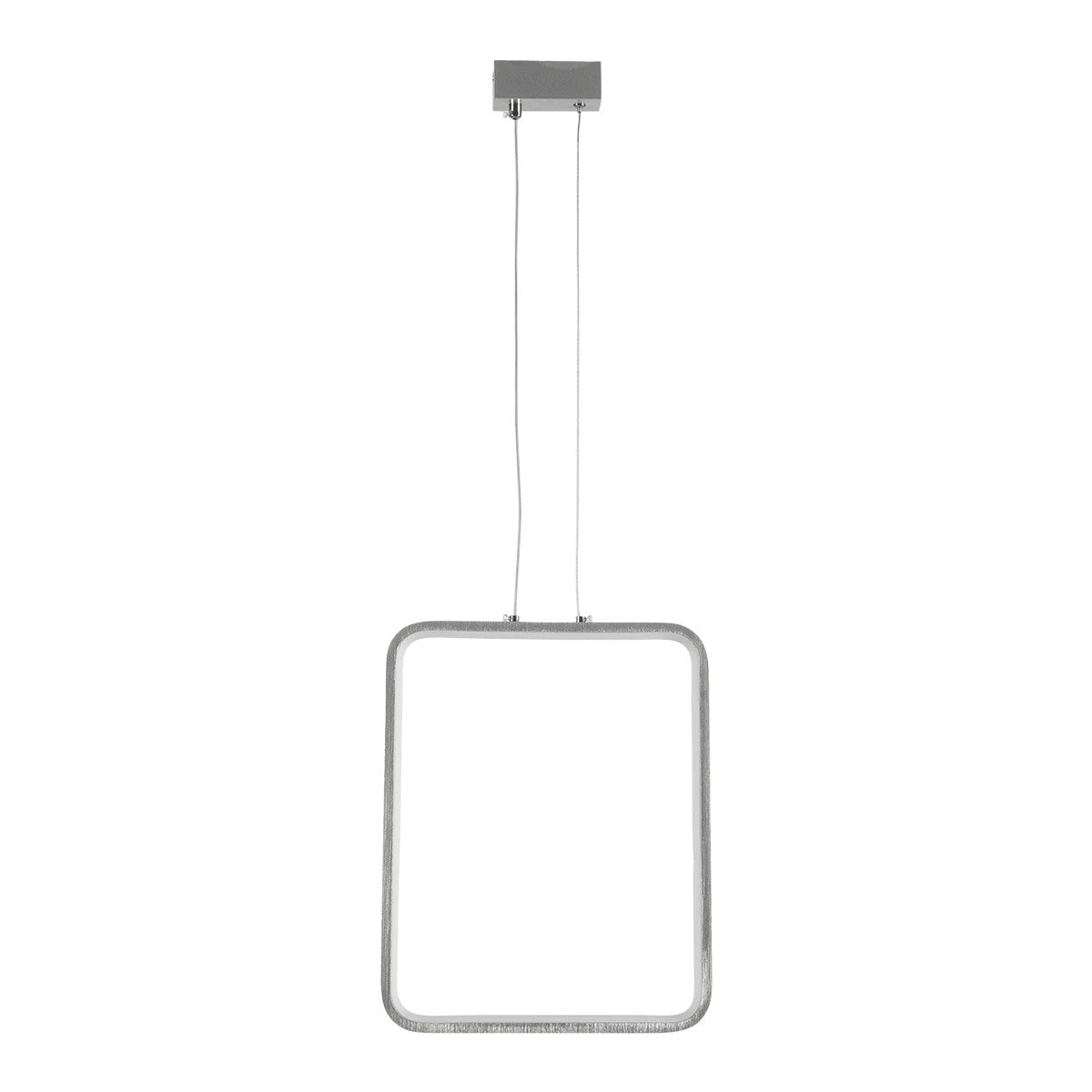 GLOBOSTAR® NEROBA 61304 Μοντέρνο Κρεμαστό Φωτιστικό Οροφής LED 18W 1980lm 360° AC 220-240V IP20 Ρυθμιζόμενο Λευκό CCT με On/Off 2700K/4500K/6000K - Lumileds SMD Chip - Νίκελ Βούρτσας - Μ29 x Π2 x Υ36cm - 3 Χρόνια Εγγύηση