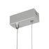 GLOBOSTAR® NEROBA 61304 Μοντέρνο Κρεμαστό Φωτιστικό Οροφής LED 18W 1980lm 360° AC 220-240V IP20 Ρυθμιζόμενο Λευκό CCT με On/Off 2700K/4500K/6000K - Lumileds SMD Chip - Νίκελ Βούρτσας - Μ29 x Π2 x Υ36cm - 3 Χρόνια Εγγύηση