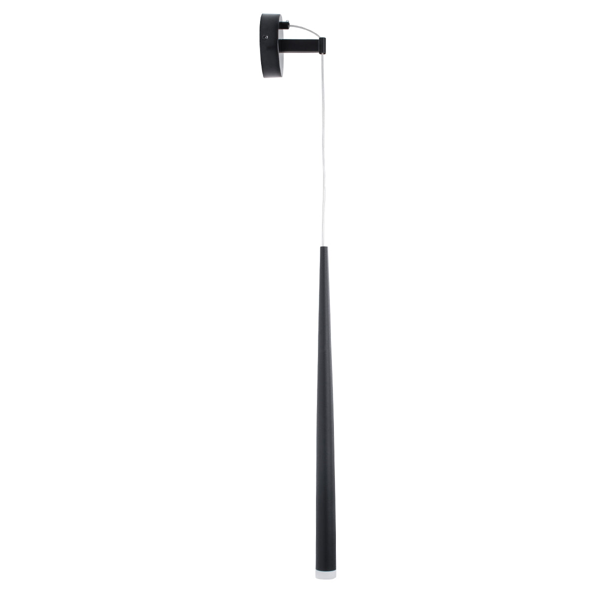 GloboStar® TEARS 61315 Φωτιστικό Τοίχου - Απλίκα Design LED CCT 3W 330lm 180° AC 220-240V - Εναλλαγή Φωτισμού μέσω Διακόπτη On/Off All In One Ψυχρό 6000k+Φυσικό 4500k+Θερμό 2700k Φ3.2 x Υ51.5cm - Μαύρο - 3 Years Warranty - ledmania.gr
