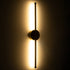 GLOBOSTAR® DIADEM 61329 Μοντέρνο Φωτιστικό Τοίχου - Απλίκα LED 9W 1080lm 120° AC 220-240V IP20 Ρυθμιζόμενο Λευκό CCT με On/Off 2700K/4500K/6000K - Lumileds SMD Chip - Μαύρο Ματ - Μ10 x Π4 x Υ60cm - 3 Χρόνια Εγγύηση - ledmania.gr