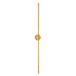 GLOBOSTAR® DIADEM 61334 Μοντέρνο Φωτιστικό Τοίχου - Απλίκα LED 18W 2160lm 120° AC 220-240V IP20 Ρυθμιζόμενο Λευκό CCT με On/Off 2700K/4500K/6000K - Lumileds SMD Chip - Χρυσό Βούρτσας - Μ10 x Π4 x Υ120cm - 3 Χρόνια Εγγύηση