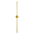 GLOBOSTAR® DIADEM 61334 Μοντέρνο Φωτιστικό Τοίχου - Απλίκα LED 18W 2160lm 120° AC 220-240V IP20 Ρυθμιζόμενο Λευκό CCT με On/Off 2700K/4500K/6000K - Lumileds SMD Chip - Χρυσό Βούρτσας - Μ10 x Π4 x Υ120cm - 3 Χρόνια Εγγύηση
