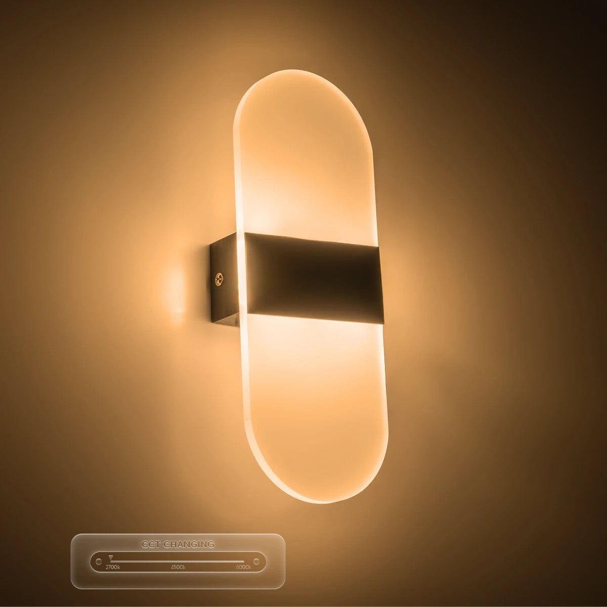 GLOBOSTAR® RARE 61337 Μοντέρνο Φωτιστικό Τοίχου - Απλίκα LED 5W 600lm 180° AC 220-240V IP20 Ρυθμιζόμενο Λευκό CCT με On/Off 2700K/4500K/6000K - Lumileds SMD Chip - Μαύρο Ματ - Μ10 x Π5 x Υ27.5cm - 3 Χρόνια Εγγύηση - ledmania.gr