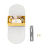 GLOBOSTAR® RARE 61338 Μοντέρνο Φωτιστικό Τοίχου - Απλίκα LED 5W 600lm 180° AC 220-240V IP20 Ρυθμιζόμενο Λευκό CCT με On/Off 2700K/4500K/6000K - Lumileds SMD Chip - Χρυσό Βούρτσας - Μ10 x Π5 x Υ27.5cm - 3 Χρόνια Εγγύηση - ledmania.gr