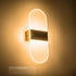 GLOBOSTAR® RARE 61338 Μοντέρνο Φωτιστικό Τοίχου - Απλίκα LED 5W 600lm 180° AC 220-240V IP20 Ρυθμιζόμενο Λευκό CCT με On/Off 2700K/4500K/6000K - Lumileds SMD Chip - Χρυσό Βούρτσας - Μ10 x Π5 x Υ27.5cm - 3 Χρόνια Εγγύηση - ledmania.gr