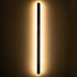 GLOBOSTAR® HOUSTON 61349 Μοντέρνο Φωτιστικό Τοίχου - Απλίκα LED 24W 2880lm 360° AC 220-240V IP20 Ρυθμιζόμενο Λευκό CCT με On/Off 2700K/4500K/6000K - Lumileds SMD Chip - Μαύρο Ματ - Μ6 x Π3 x Υ100cm - 3 Χρόνια Εγγύηση