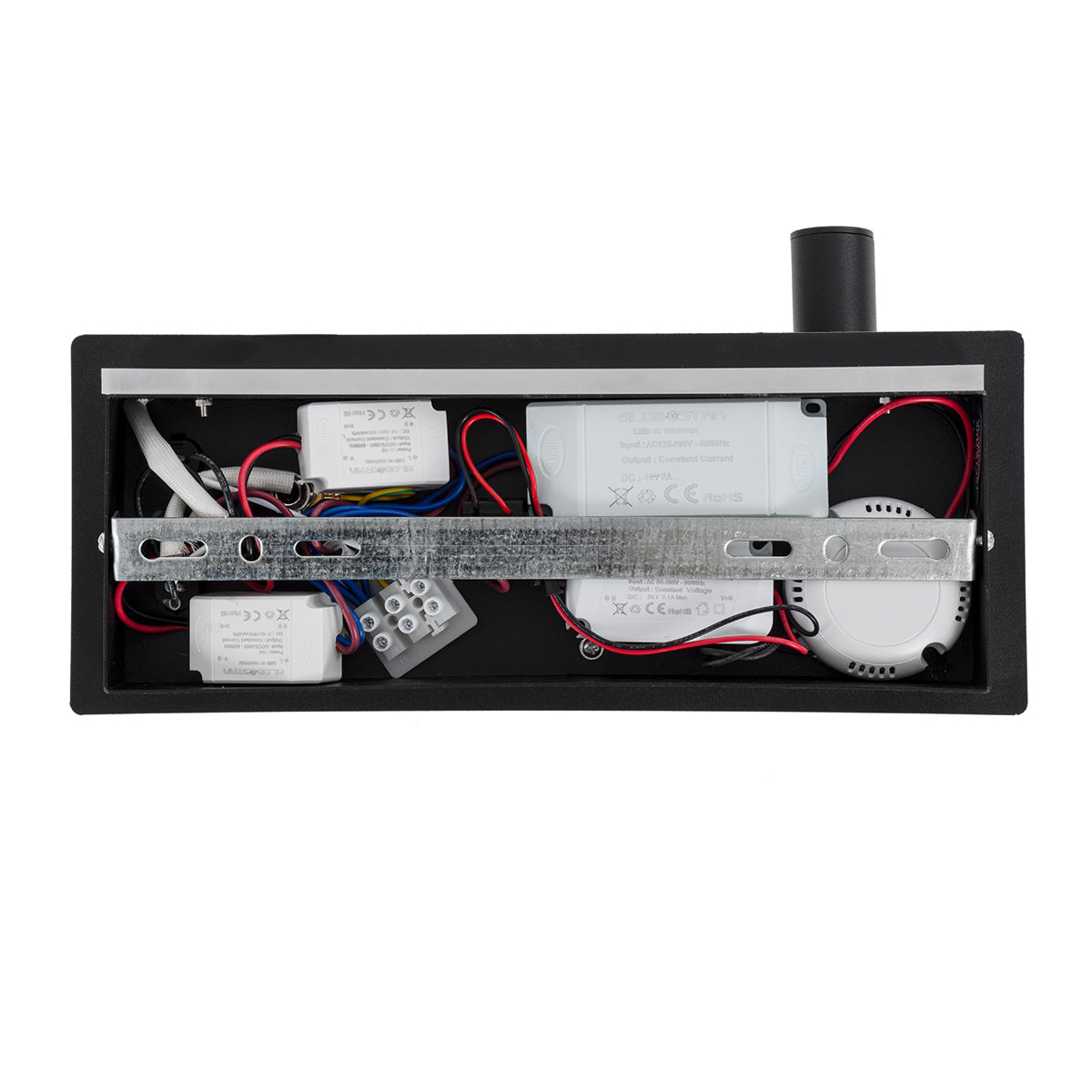 GloboStar® PALADIN 61352 Μοντέρνο Φωτιστικό Τοίχου - Απλίκα Ξενοδοχείου Bed Side LED 6W 720lm 36° AC 220-240V - Reading Light & Κρυφός Φωτισμός - Φορτιστές USB 3A & Wireless 20W - Μ30 x Π11 x Υ12cm - Φυσικό Λευκό 4500K - Μαύρο - Δεξί - ledmania.gr