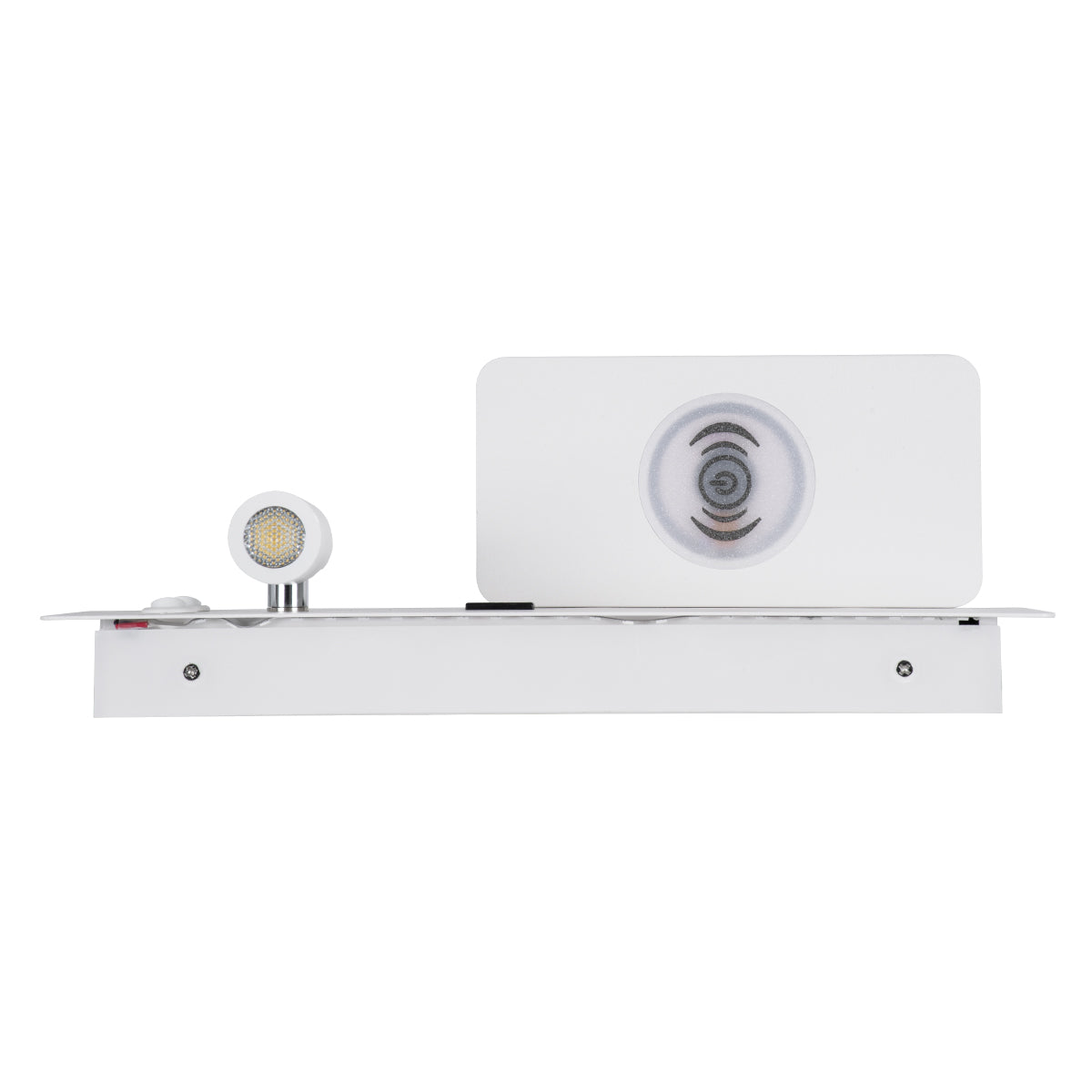 GloboStar® PALADIN 61353 Μοντέρνο Φωτιστικό Τοίχου - Απλίκα Ξενοδοχείου Bed Side LED 6W 720lm 36° AC 220-240V - Reading Light & Κρυφός Φωτισμός - Φορτιστές USB 3A & Wireless 20W - Μ30 x Π11 x Υ12cm - Φυσικό Λευκό 4500K - Λευκό - Αριστερό - ledmania.gr