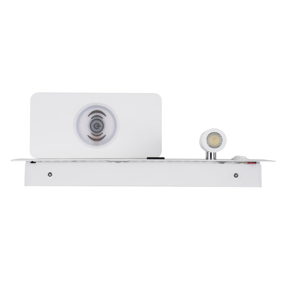 GloboStar® PALADIN 61354 Μοντέρνο Φωτιστικό Τοίχου - Απλίκα Ξενοδοχείου Bed Side LED 6W 720lm 36° AC 220-240V - Reading Light & Κρυφός Φωτισμός - Φορτιστές USB 3A & Wireless 20W - Μ30 x Π11 x Υ12cm - Φυσικό Λευκό 4500K - Λευκό - Δεξί - ledmania.gr