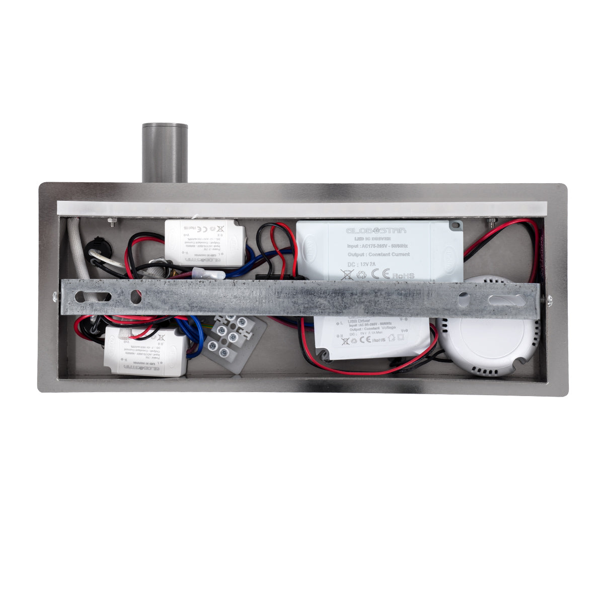 GloboStar® PALADIN 61355 Μοντέρνο Φωτιστικό Τοίχου - Απλίκα Ξενοδοχείου Bed Side LED 6W 720lm 36° AC 220-240V - Reading Light & Κρυφός Φωτισμός - Φορτιστές USB 3A & Wireless 20W - Μ30 x Π11 x Υ12cm - Φυσικό Λευκό 4500K - Νίκελ Βούρτσας - Αριστερό - ledmania.gr