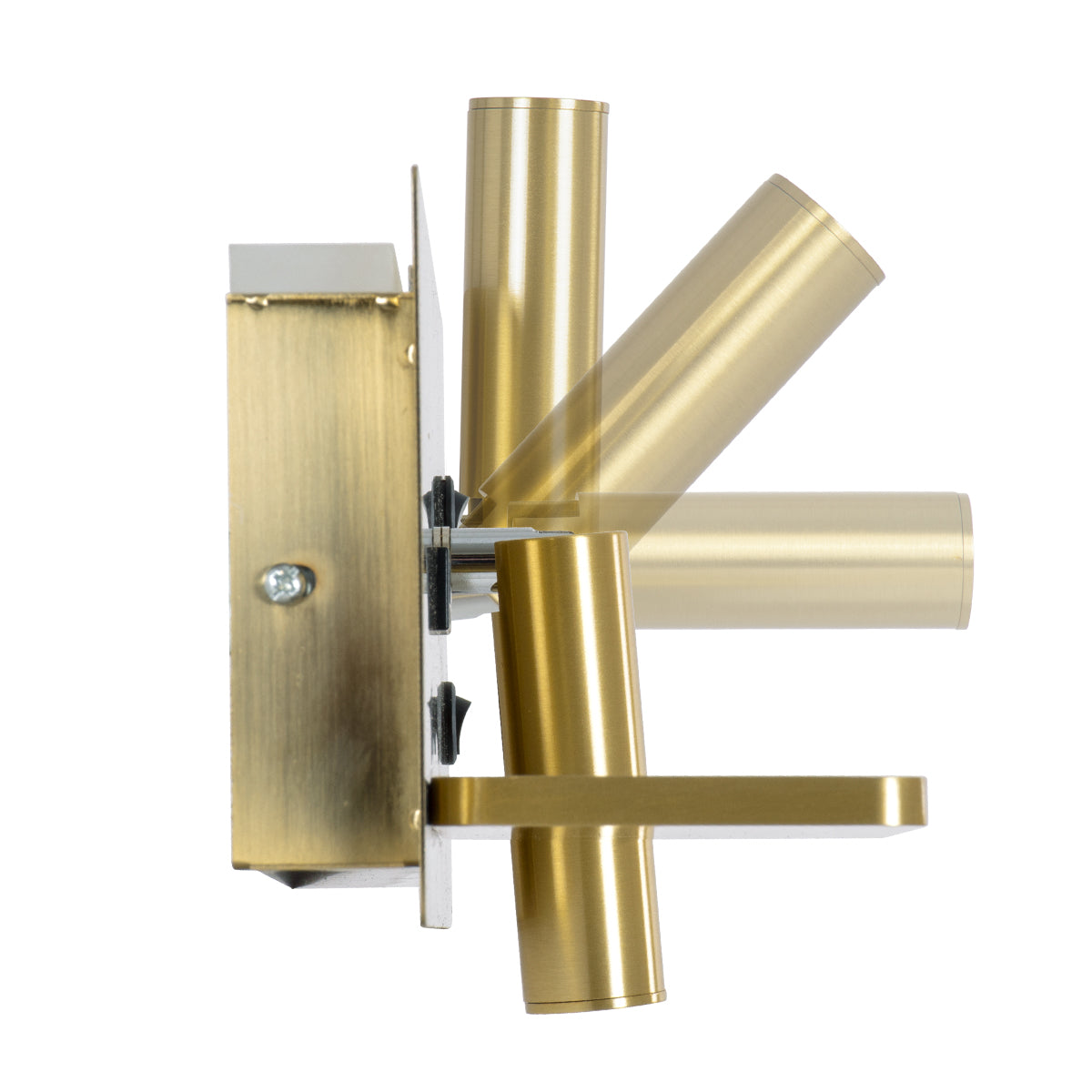 GloboStar® PALADIN 61357 Μοντέρνο Φωτιστικό Τοίχου - Απλίκα Ξενοδοχείου Bed Side LED 6W 720lm 36° AC 220-240V - Reading Light & Κρυφός Φωτισμός - Φορτιστές USB 3A & Wireless 20W - Μ30 x Π11 x Υ12cm - Φυσικό Λευκό 4500K - Χρυσό Βούρτσας - Αριστερό - ledmania.gr