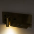 GloboStar® PALADIN 61358 Μοντέρνο Φωτιστικό Τοίχου - Απλίκα Ξενοδοχείου Bed Side LED 6W 720lm 36° AC 220-240V - Reading Light & Κρυφός Φωτισμός - Φορτιστές USB 3A & Wireless 20W - Μ30 x Π11 x Υ12cm - Φυσικό Λευκό 4500K - Χρυσό Βούρτσας - Δεξί - ledmania.gr