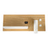 GloboStar® PALADIN 61359 Μοντέρνο Φωτιστικό Τοίχου - Απλίκα Ξενοδοχείου Bed Side LED 6W 720lm 36° AC 220-240V - Reading Light & Κρυφός Φωτισμός - Φορτιστές USB 3A & Wireless 20W - Μ30 x Π11 x Υ12cm - Φυσικό Λευκό 4500K - Ξύλο & Λευκό - Αριστερό - ledmania.gr
