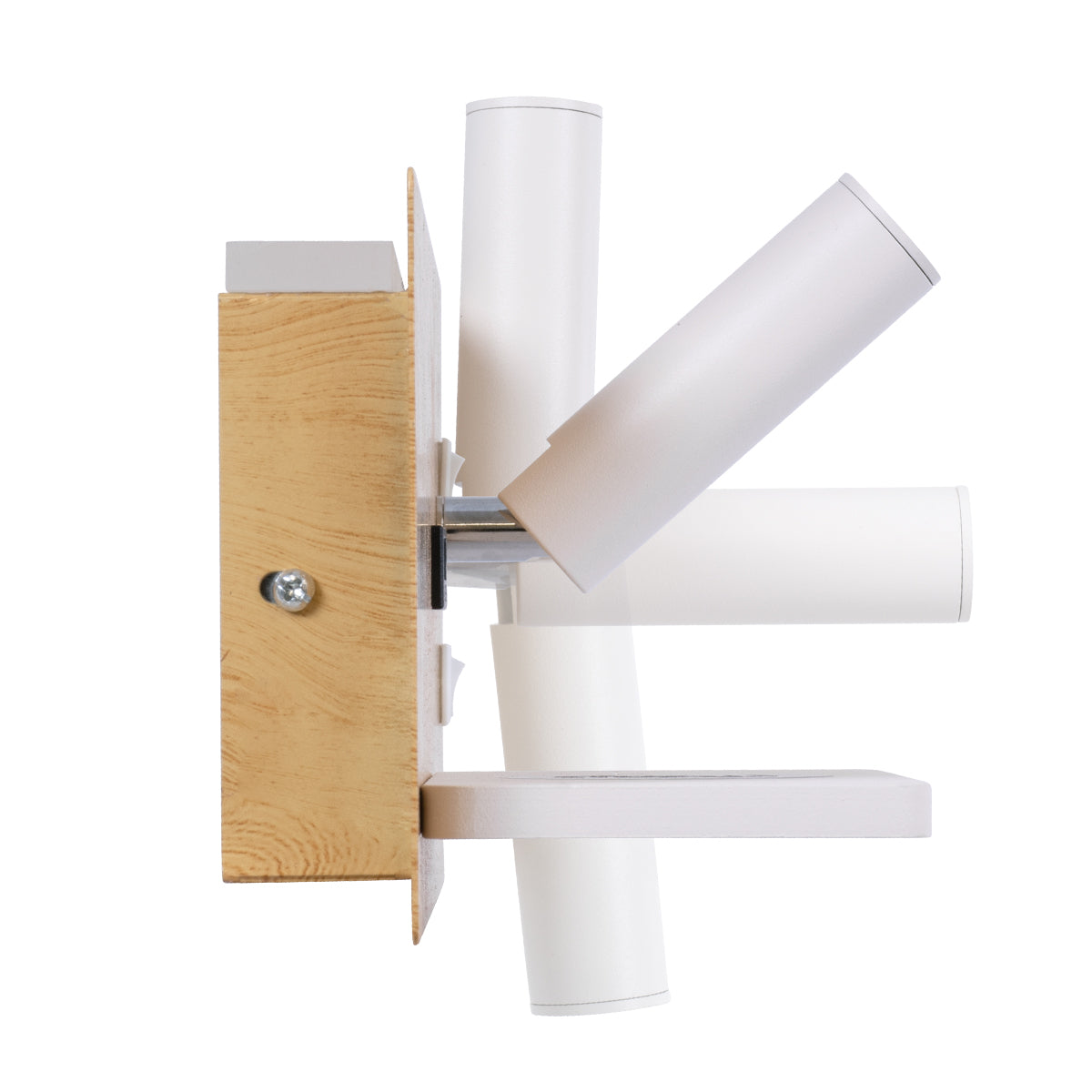 GloboStar® PALADIN 61359 Μοντέρνο Φωτιστικό Τοίχου - Απλίκα Ξενοδοχείου Bed Side LED 6W 720lm 36° AC 220-240V - Reading Light & Κρυφός Φωτισμός - Φορτιστές USB 3A & Wireless 20W - Μ30 x Π11 x Υ12cm - Φυσικό Λευκό 4500K - Ξύλο & Λευκό - Αριστερό - ledmania.gr