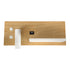 GloboStar® PALADIN 61360 Μοντέρνο Φωτιστικό Τοίχου - Απλίκα Ξενοδοχείου Bed Side LED 6W 720lm 36° AC 220-240V - Reading Light & Κρυφός Φωτισμός - Φορτιστές USB 3A & Wireless 20W - Μ30 x Π11 x Υ12cm - Φυσικό Λευκό 4500K - Ξύλο & Λευκό - Δεξί - ledmania.gr