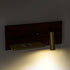 GloboStar® PALADIN 61361 Μοντέρνο Φωτιστικό Τοίχου - Απλίκα Ξενοδοχείου Bed Side LED 6W 720lm 36° AC 220-240V - Reading Light & Κρυφός Φωτισμός - Φορτιστές USB 3A & Wireless 20W - Μ30 x Π11 x Υ12cm - Φυσικό Λευκό 4500K - Ξύλο & Χρυσό - Αριστερό - ledmania.gr