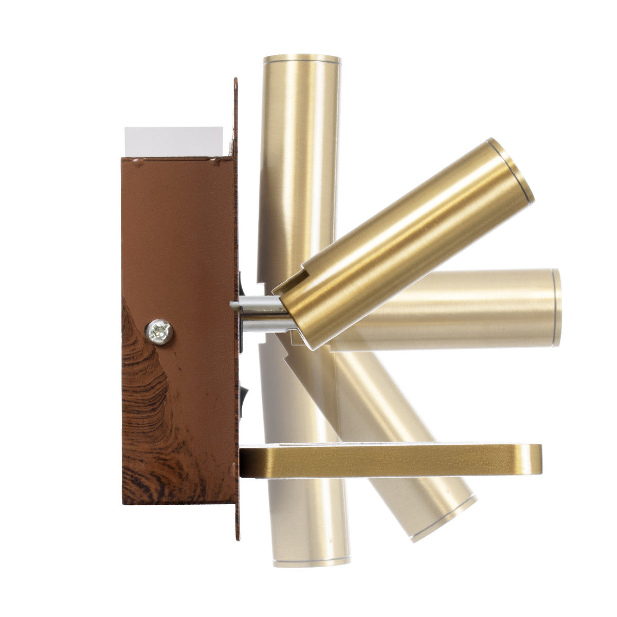 GloboStar® PALADIN 61361 Μοντέρνο Φωτιστικό Τοίχου - Απλίκα Ξενοδοχείου Bed Side LED 6W 720lm 36° AC 220-240V - Reading Light & Κρυφός Φωτισμός - Φορτιστές USB 3A & Wireless 20W - Μ30 x Π11 x Υ12cm - Φυσικό Λευκό 4500K - Ξύλο & Χρυσό - Αριστερό - ledmania.gr