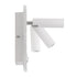GLOBOSTAR® LADY-O 61364 Μοντέρνο Φωτιστικό Τοίχου - Απλίκα Ξενοδοχείου Reading Light με Φορτιστή USB 3A LED 10W 1000lm 36° & 360° AC 220-240V IP20 Φυσικό Λευκό 4500K - Bridgelux COB Chip & TÜV SÜD Driver - Λευκό Ματ - Μ10.5 x Π10 x Υ18.5cm - 3 Χρόνια Ε...