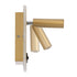 GLOBOSTAR® LADY-O 61366 Μοντέρνο Φωτιστικό Τοίχου - Απλίκα Ξενοδοχείου Reading Light με Φορτιστή USB 3A LED 10W 1000lm 36° & 360° AC 220-240V IP20 Φυσικό Λευκό 4500K - Bridgelux COB Chip & TÜV SÜD Driver - Χρυσό Βούρτσας - Μ10.5 x Π10 x Υ18.5cm - 3 Χρό...