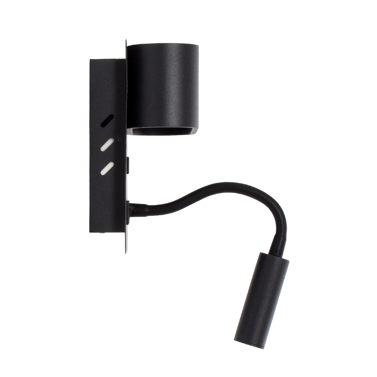 GLOBOSTAR® IBIS 61367 Μοντέρνο Φωτιστικό Τοίχου - Απλίκα Ξενοδοχείου Reading Light με Φορτιστή USB 3A LED 10W 1100lm 36° & 360° AC 220-240V IP20 Φυσικό Λευκό 4500K - Bridgelux COB Chip & TÜV SÜD Driver - Μαύρο Ματ - Μ10 x Π6.1 x Υ18cm - 3 Χρόνια Εγγύηση