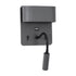 GLOBOSTAR® IBIS 61369 Μοντέρνο Φωτιστικό Τοίχου - Απλίκα Ξενοδοχείου Reading Light με Φορτιστή USB 3A LED 10W 1100lm 36° & 360° AC 220-240V IP20 Φυσικό Λευκό 4500K - Bridgelux COB Chip & TÜV SÜD Driver - Γκρι Ανθρακί Ματ - Μ10 x Π6.1 x Υ18cm - 3 Χρόνια... - ledmania.gr