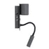 GLOBOSTAR® IBIS 61369 Μοντέρνο Φωτιστικό Τοίχου - Απλίκα Ξενοδοχείου Reading Light με Φορτιστή USB 3A LED 10W 1100lm 36° & 360° AC 220-240V IP20 Φυσικό Λευκό 4500K - Bridgelux COB Chip & TÜV SÜD Driver - Γκρι Ανθρακί Ματ - Μ10 x Π6.1 x Υ18cm - 3 Χρόνια... - ledmania.gr