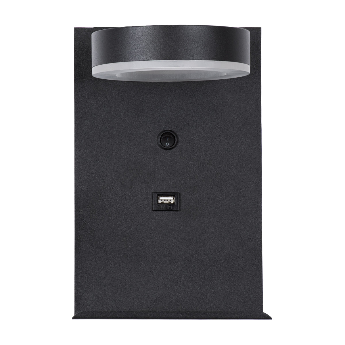 GloboStar® CROWN 61370 Μοντέρνο Φωτιστικό Τοίχου - Απλίκα Ξενοδοχείου Bed Side LED 5W 550lm 120° AC 220-240V - Reading Light - Φορτιστής USB 3A - Μ15 x Π15 x Υ23cm - Φυσικό Λευκό 4500K - Μαύρο - ledmania.gr