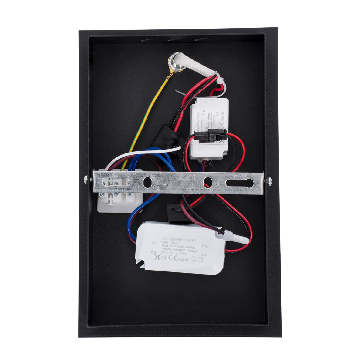 GloboStar® CROWN 61370 Μοντέρνο Φωτιστικό Τοίχου - Απλίκα Ξενοδοχείου Bed Side LED 5W 550lm 120° AC 220-240V - Reading Light - Φορτιστής USB 3A - Μ15 x Π15 x Υ23cm - Φυσικό Λευκό 4500K - Μαύρο - ledmania.gr